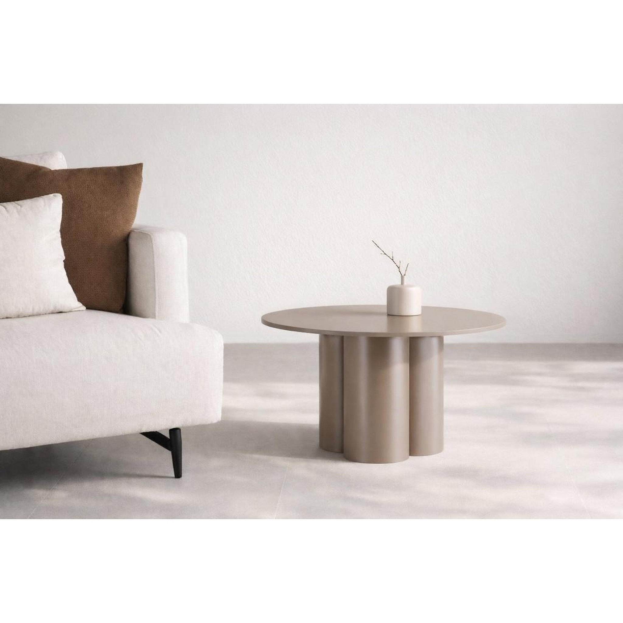Voir la diapositive 3 : Paris Prix Table basse ronde  olivia  80cm marron