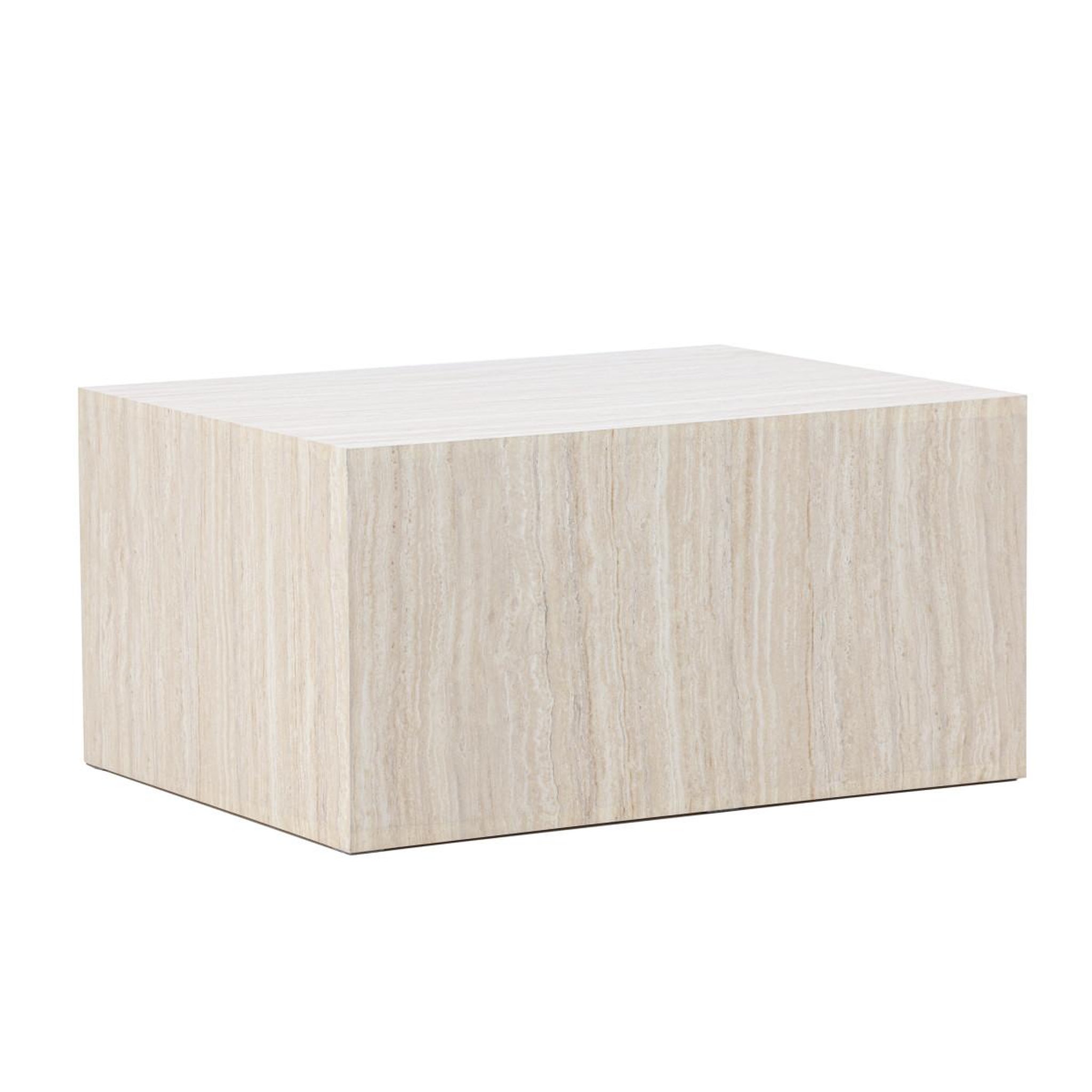 Paris Prix Table basse effet travertin  york  80cm beige