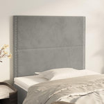 VIDAXL Tetes de lit 2 pcs Gris clair 80x5x78/88 cm Velours