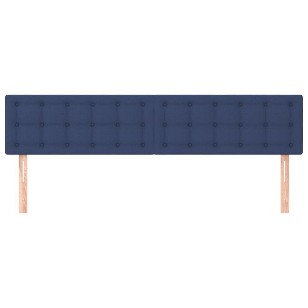 VIDAXL Tetes de lit 2 pcs Bleu 100x5x78/88 cm Tissu