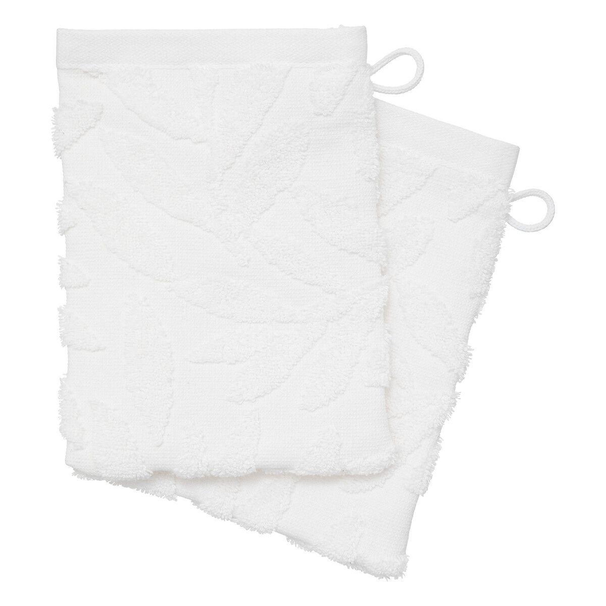 ATMOSPHERA Lot de 2 gants de toilette  tencel  15x21cm blanc