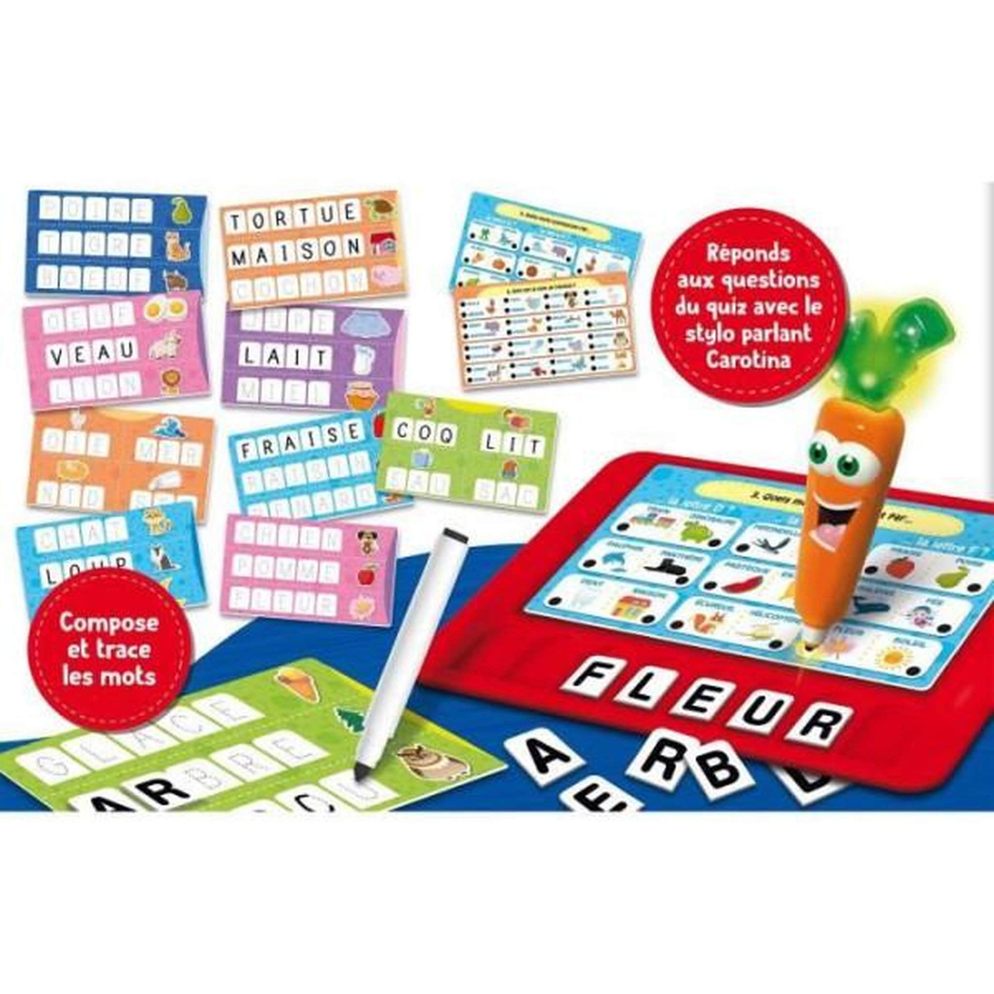 Voir la diapositive 2 : LISCIANI GIOCHI Tablette écritoire Carotina pour enrichir le vocabulaire - LISCIANI - Lumineuse et parlante