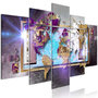 Voir la diapositive 1 : Paris Prix Tableau Imprimé 5 Panneaux  Abstract Map Wide