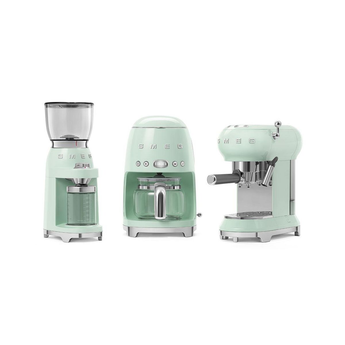 SMEG Moulin à café 350g 150w vert d'eau - cgf01pgeu