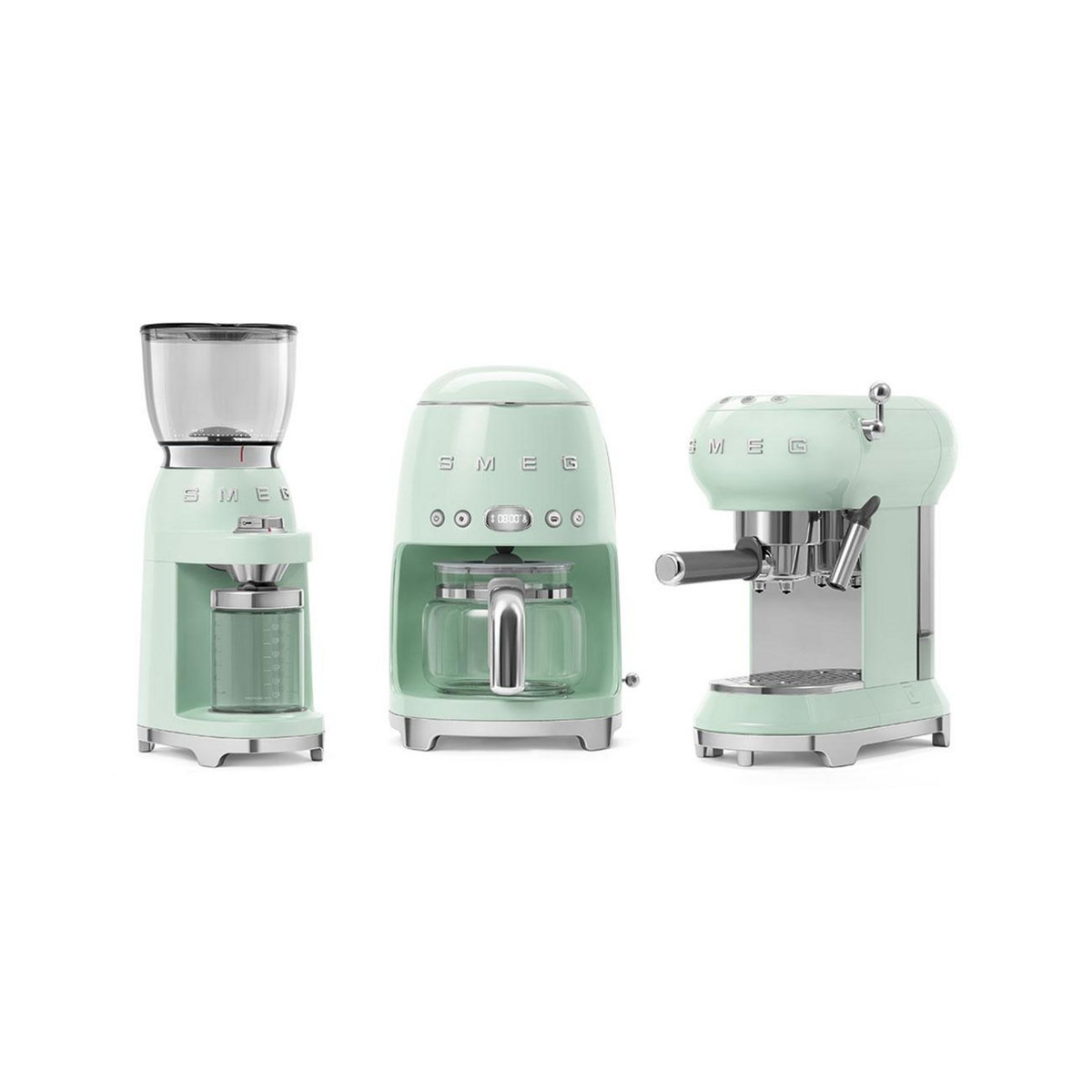 SMEG Moulin à café 350g 150w vert d'eau - cgf01pgeu