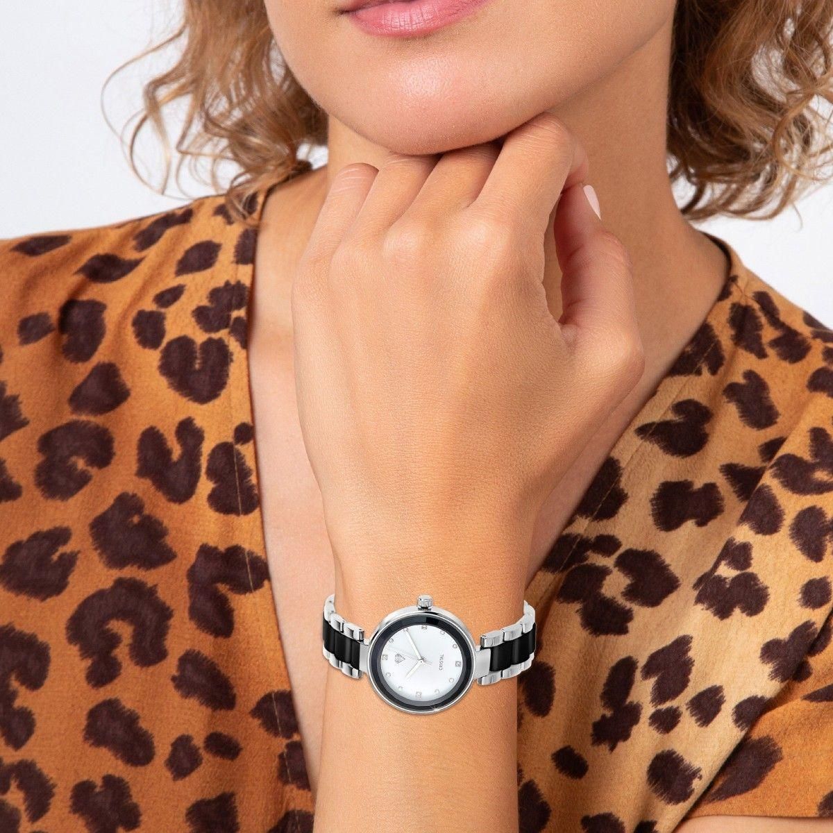 SC CRYSTAL Montre élégante Marion SC Crystal ornée de Cristaux scintillants