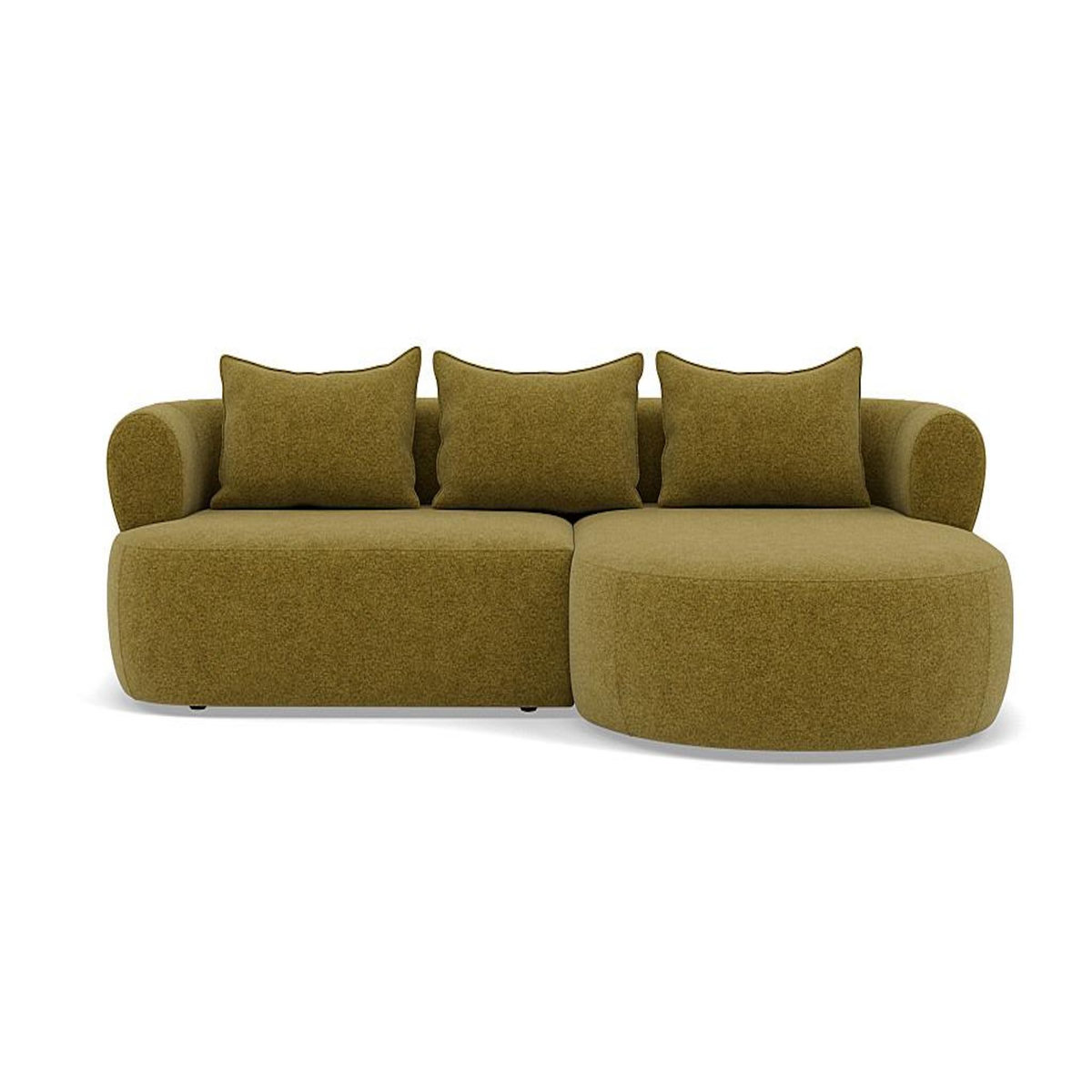 LISA DESIGN Angela - canapé d'angle droit 4 places en velours texturé