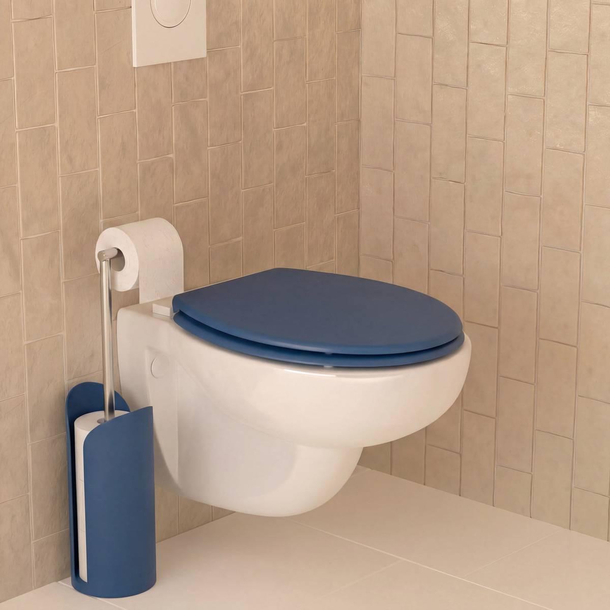 Voir la diapositive 6 : FIVE Dérouleur Papier Toilette  Flexible  60cm Bleu