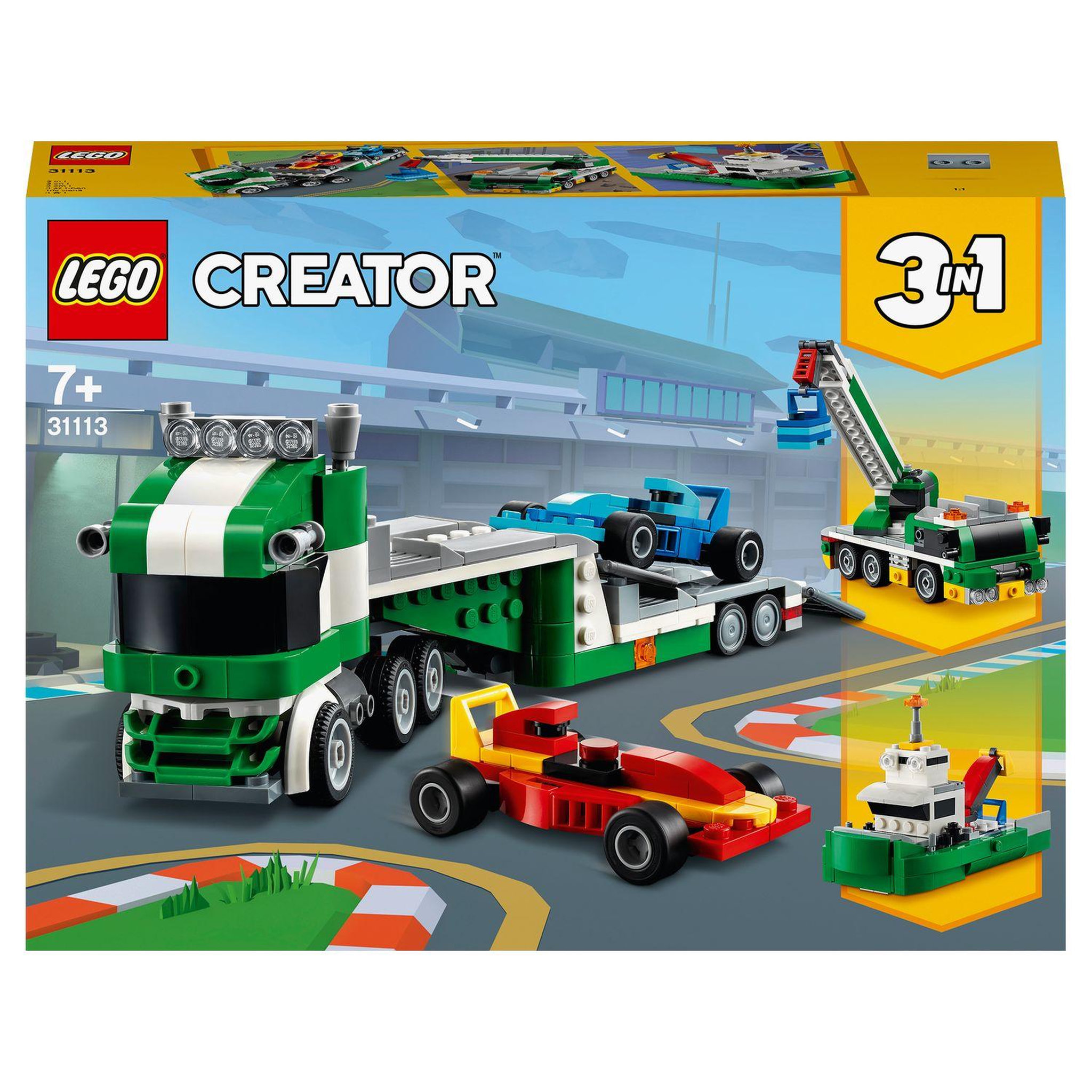 LEGO Creator 31113 - Le transporteur de voitures de course