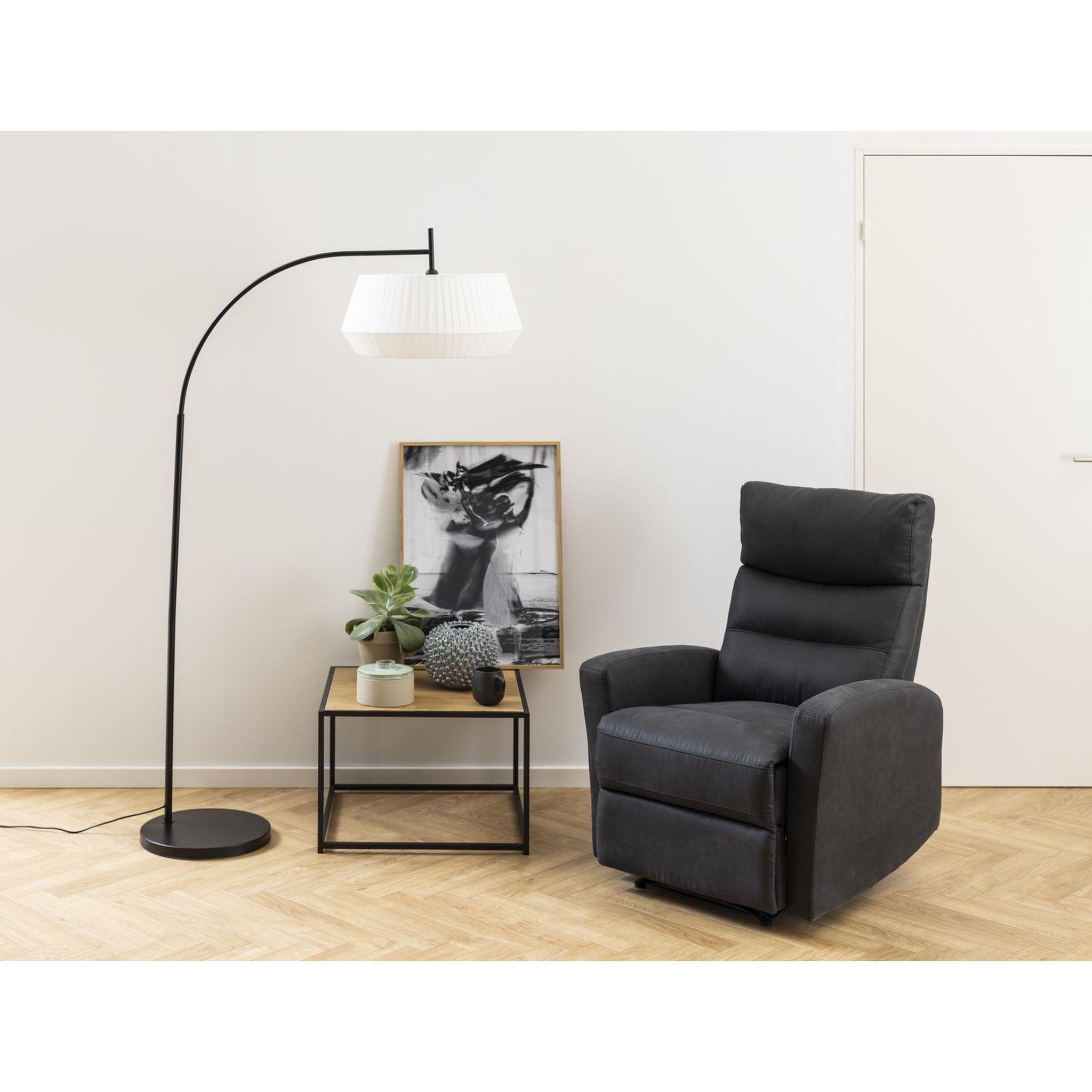 Voir la diapositive 5 : TOILINUX Table basse carré en mdf et métal - beige et noir