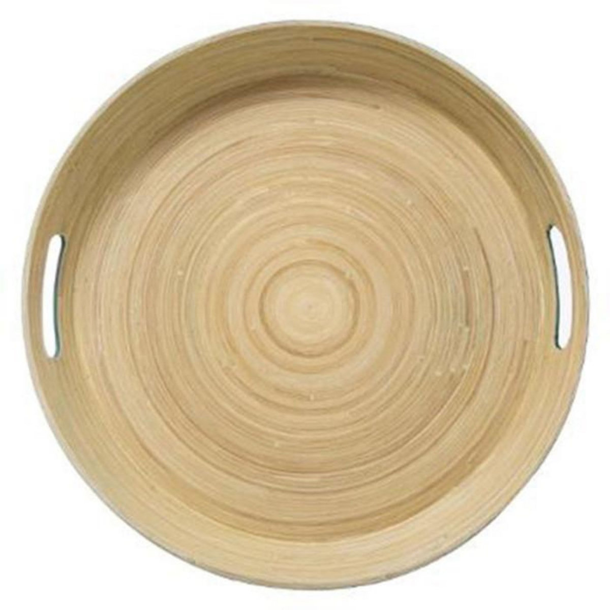 FIVE Plateau Rond en Bambou  Modern  42cm Pétrole