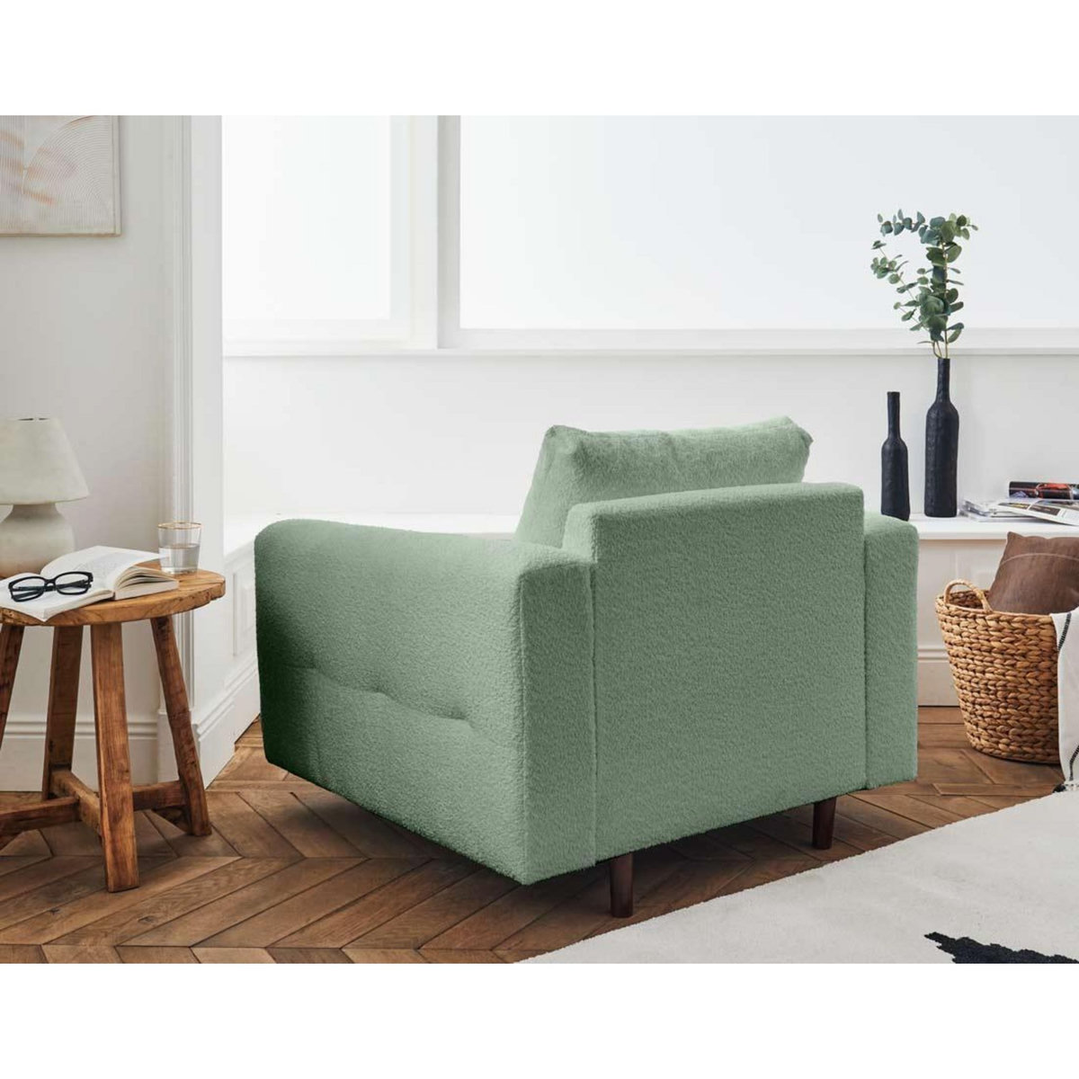 LISA DESIGN Rune - fauteuil - en tissu bouclette