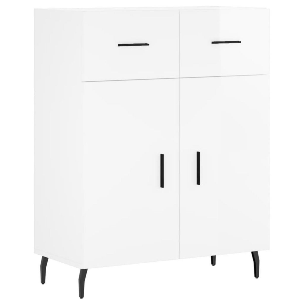 VIDAXL Buffet Blanc brillant 69,5x34x90 cm Bois d'ingenierie