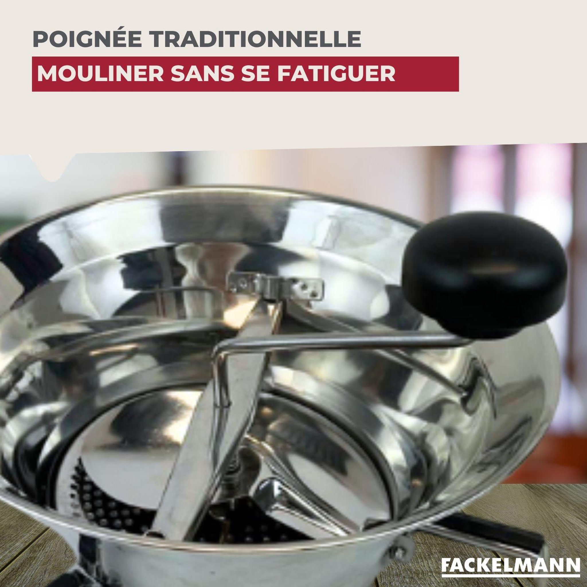 Voir la diapositive 6 : Fackelmann Moulin à légumes inox 24 cm fackelmann handmade tradition