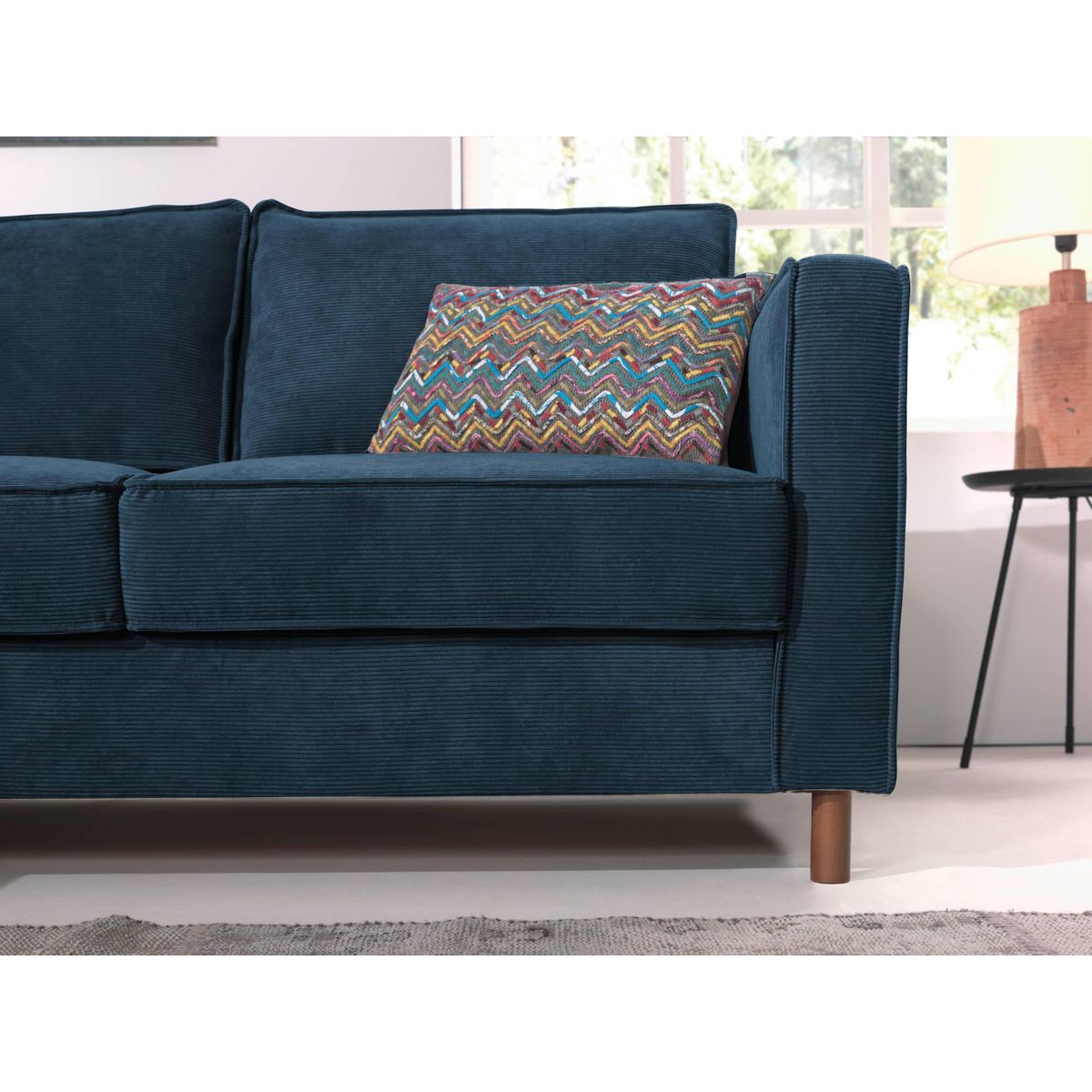 LISA DESIGN Jake - canapé d'angle gauche - convertible - 5 places - en velours côtelé