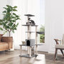 Voir la diapositive 1 : VIDAXL Arbre a chat avec griffoirs en sisal Gris clair 142 cm