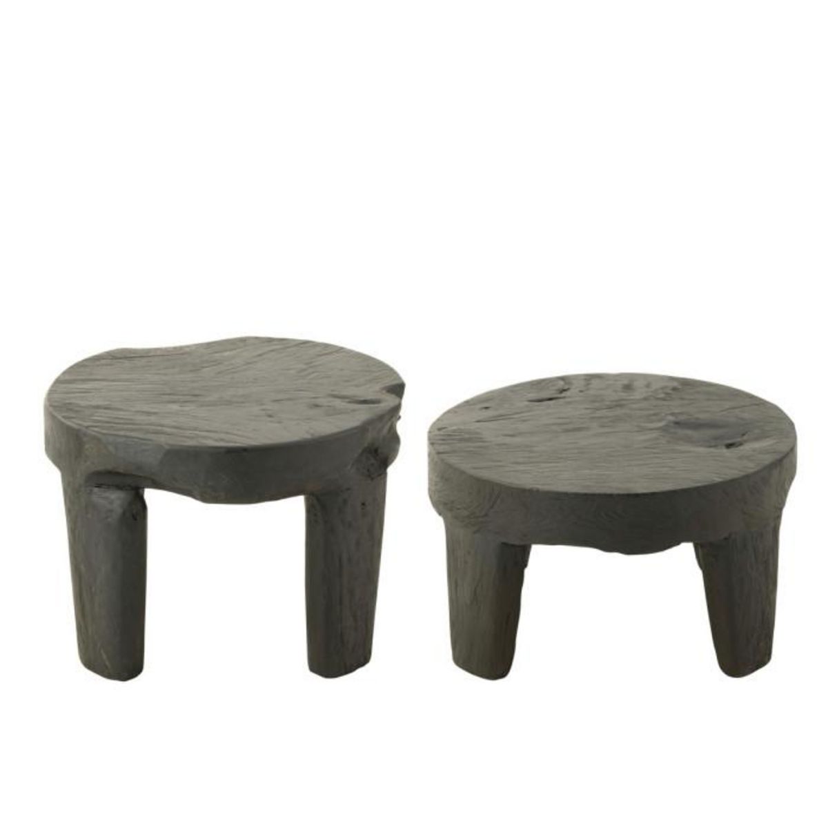Paris Prix Lot de 2 Tables Basses  Tek  50cm Noir