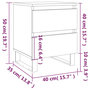 Voir la diapositive 6 : VIDAXL Tables de chevet 2 pcs chene fume 40x35x50 cm bois ingenierie