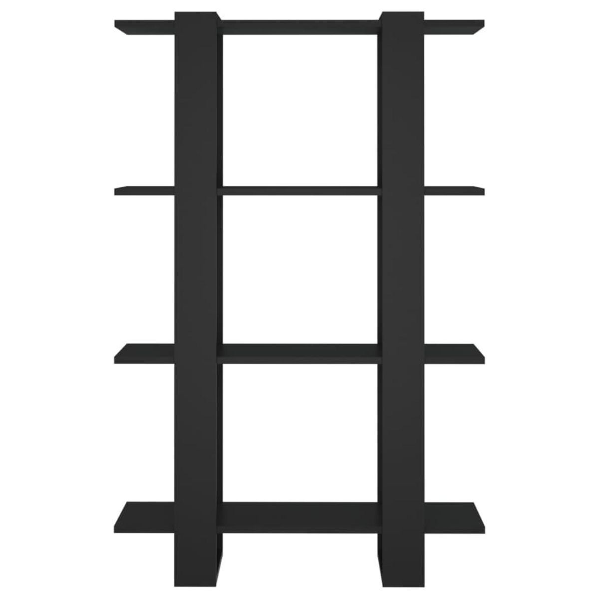 VIDAXL Bibliotheque/Separateur de piece Noir 80x30x123,5 cm