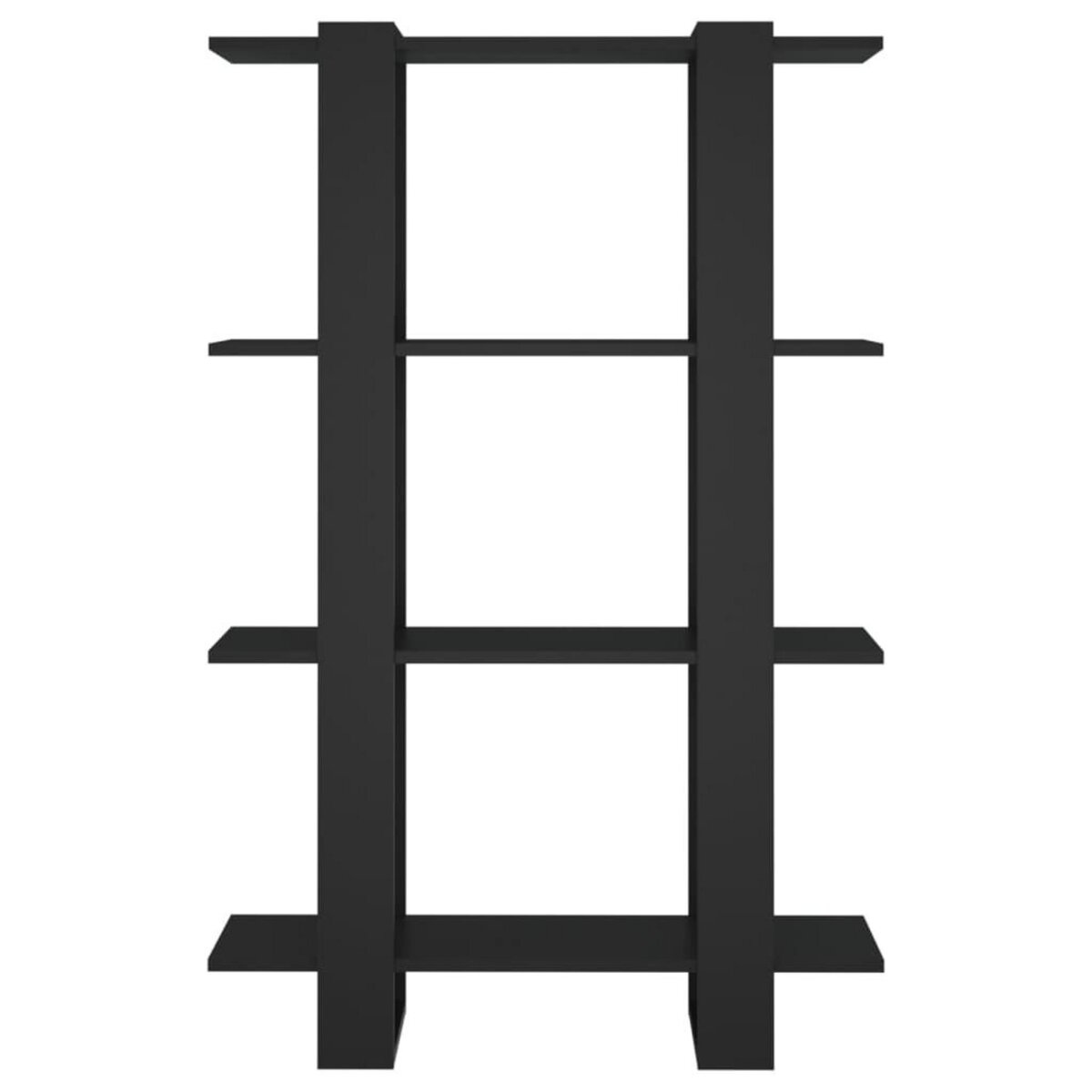 VIDAXL Bibliotheque/Separateur de piece Noir 80x30x123,5 cm