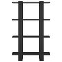 Voir la diapositive 5 : VIDAXL Bibliotheque/Separateur de piece Noir 80x30x123,5 cm