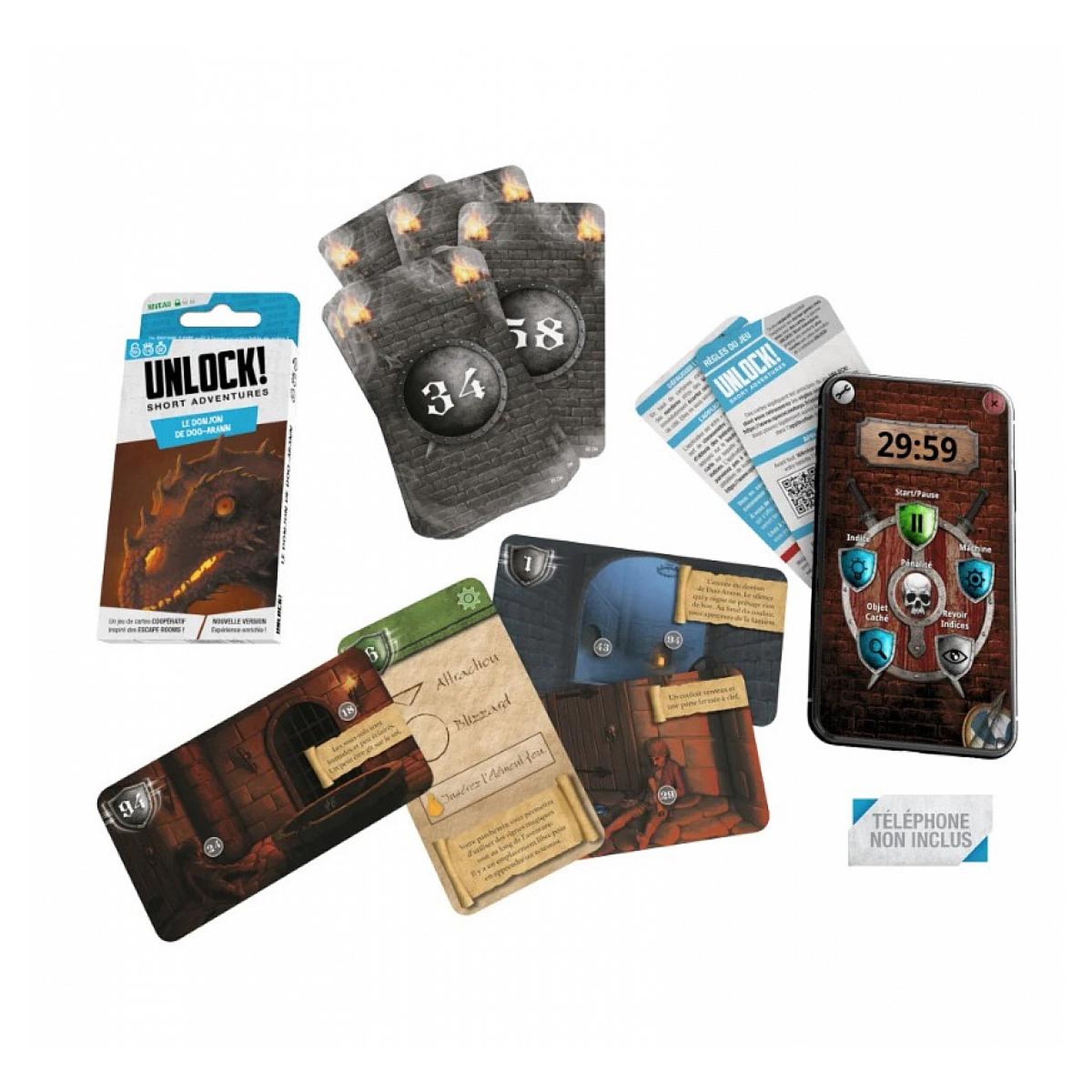 Voir la diapositive 2 : Asmodee UNLOCK! SHORT ADV. : LE DONJON DE DOO-ARANN, Papeterie