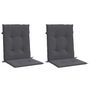 Voir la diapositive 3 : VIDAXL Coussins de chaise de jardin a dossier bas lot de 2 anthracite