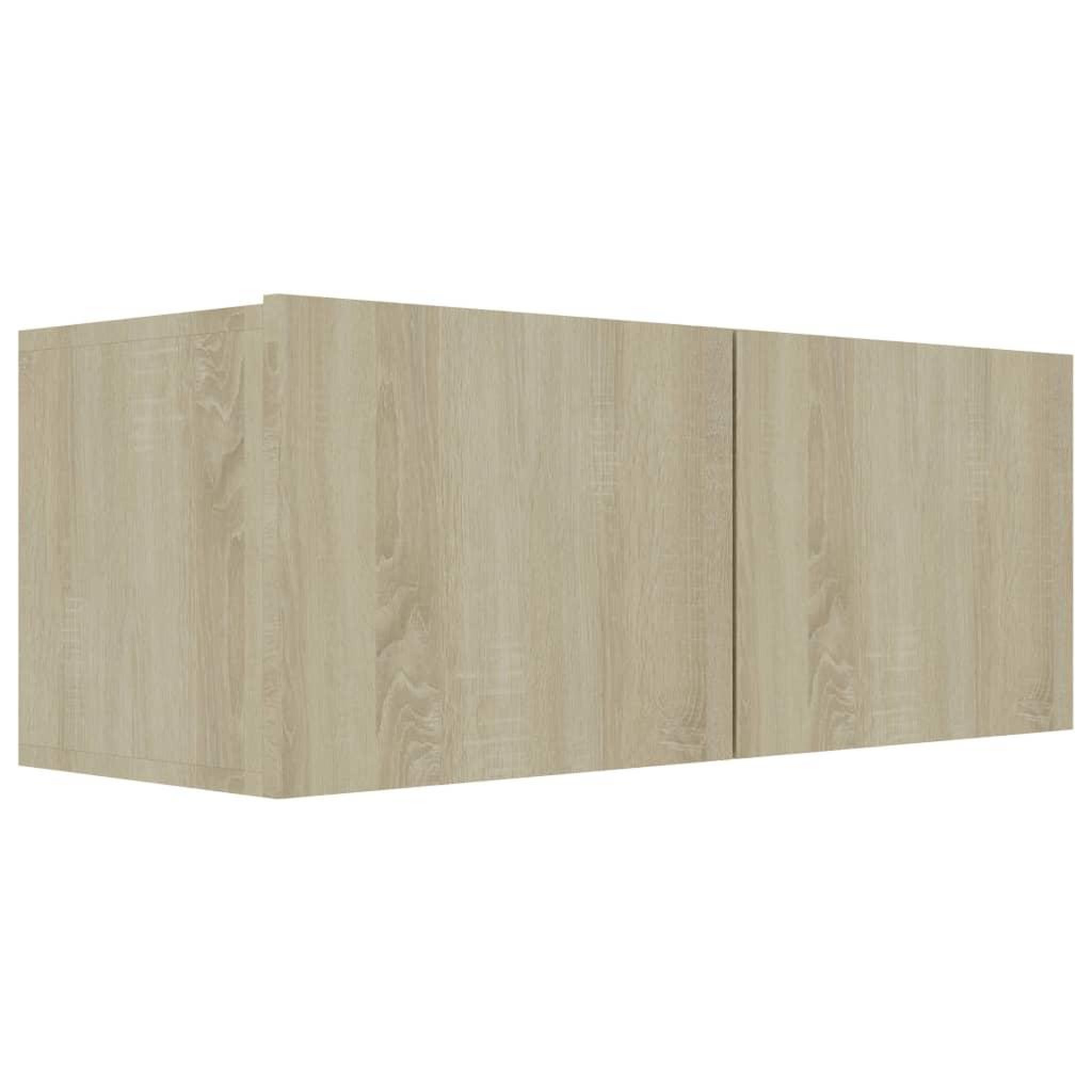Voir la diapositive 2 : VIDAXL Meuble TV Chene sonoma 80x30x30 cm Bois d'ingenierie