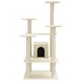 Voir la diapositive 4 : VIDAXL Arbre a chat avec griffoirs en sisal Creme 110 cm