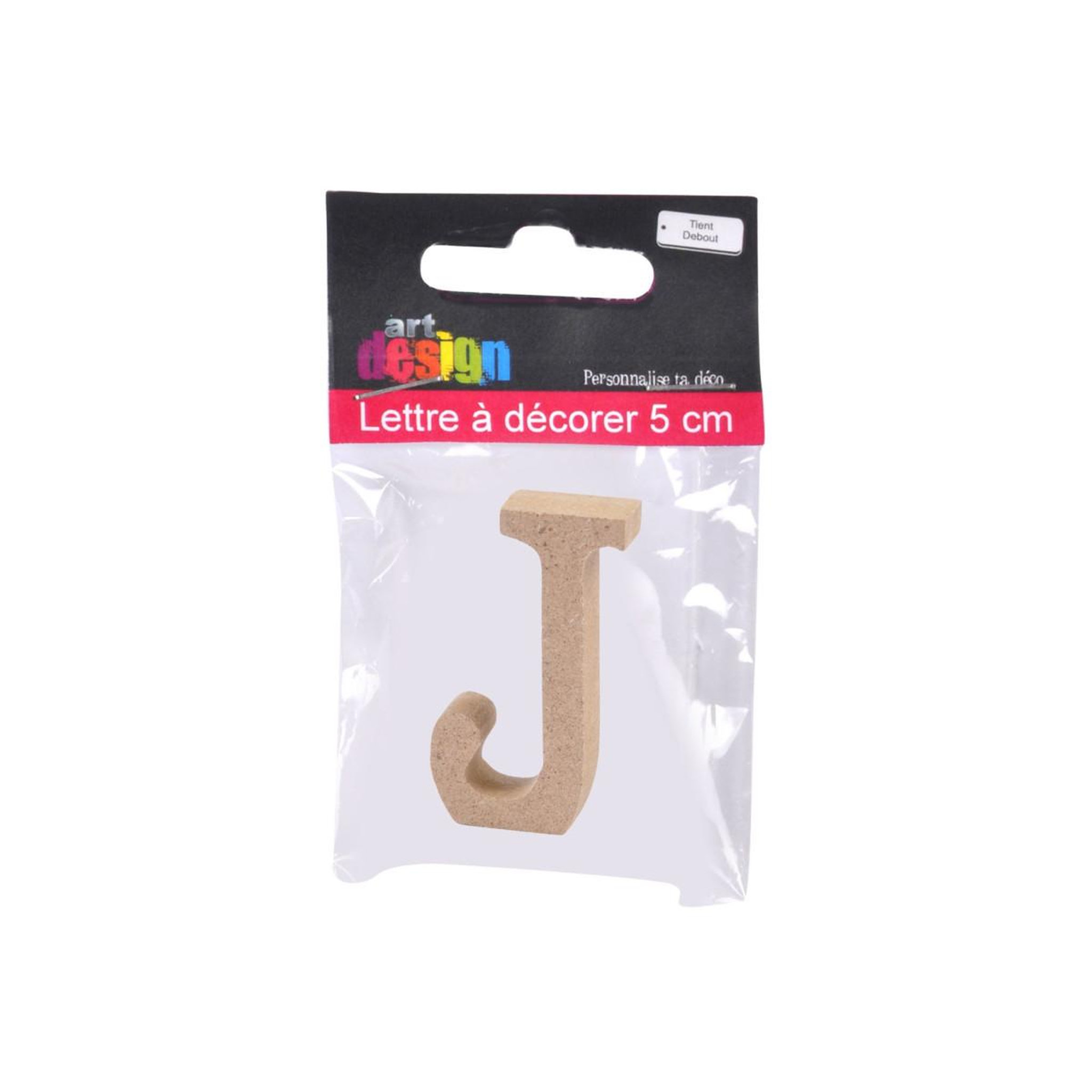 Voir la diapositive 2 : HOMEA Lettre à Décorer  J  5cm Naturel