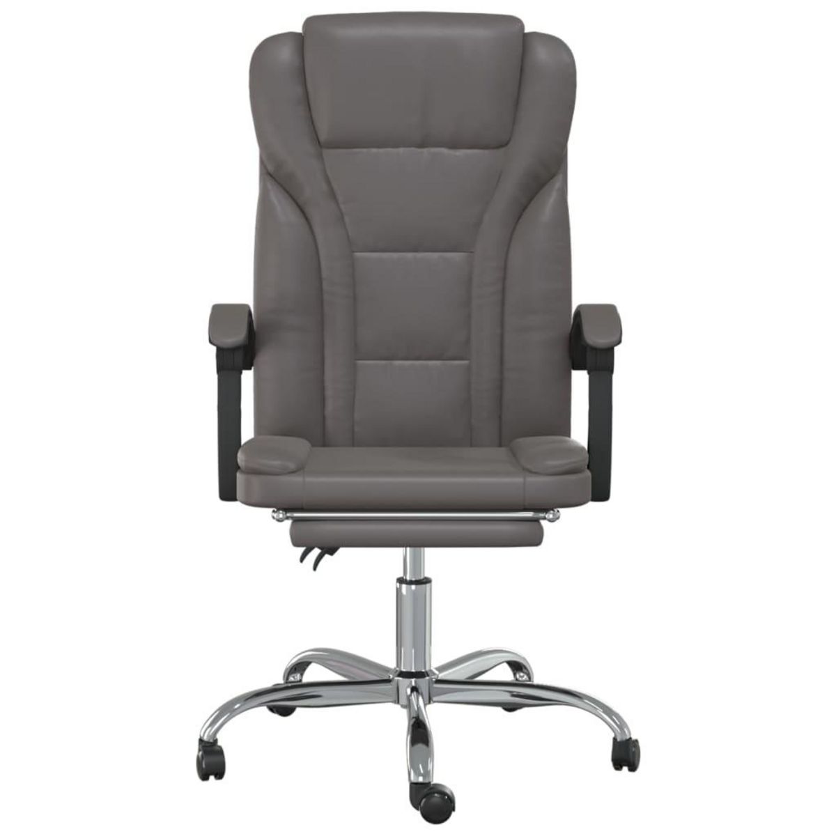 VIDAXL Fauteuil inclinable de bureau Gris Similicuir