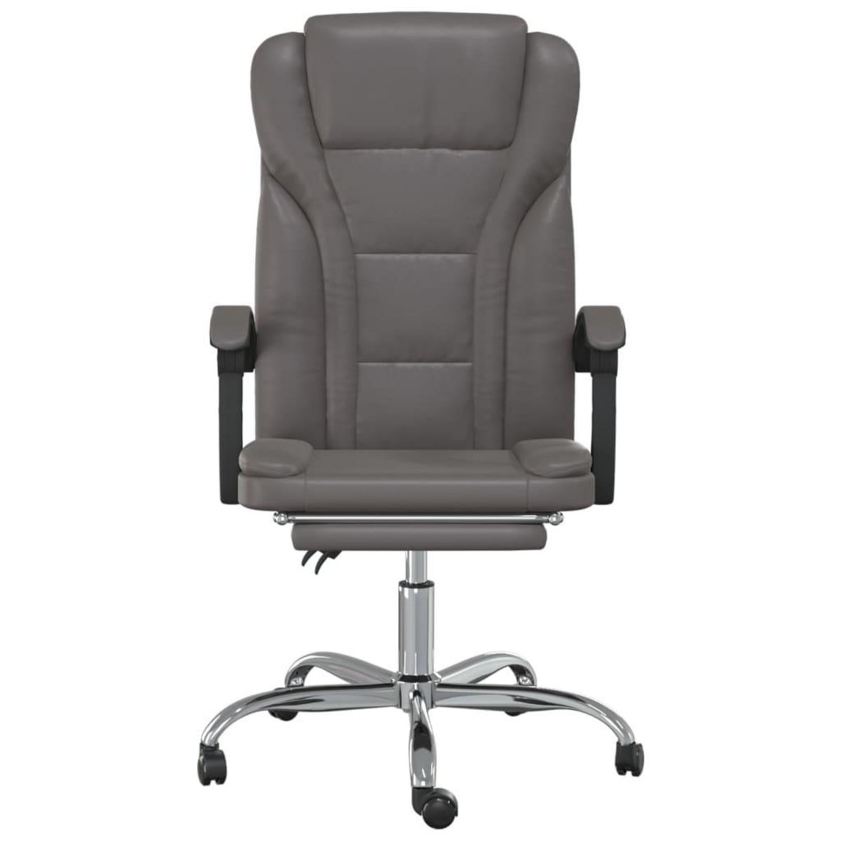 VIDAXL Fauteuil inclinable de bureau Gris Similicuir