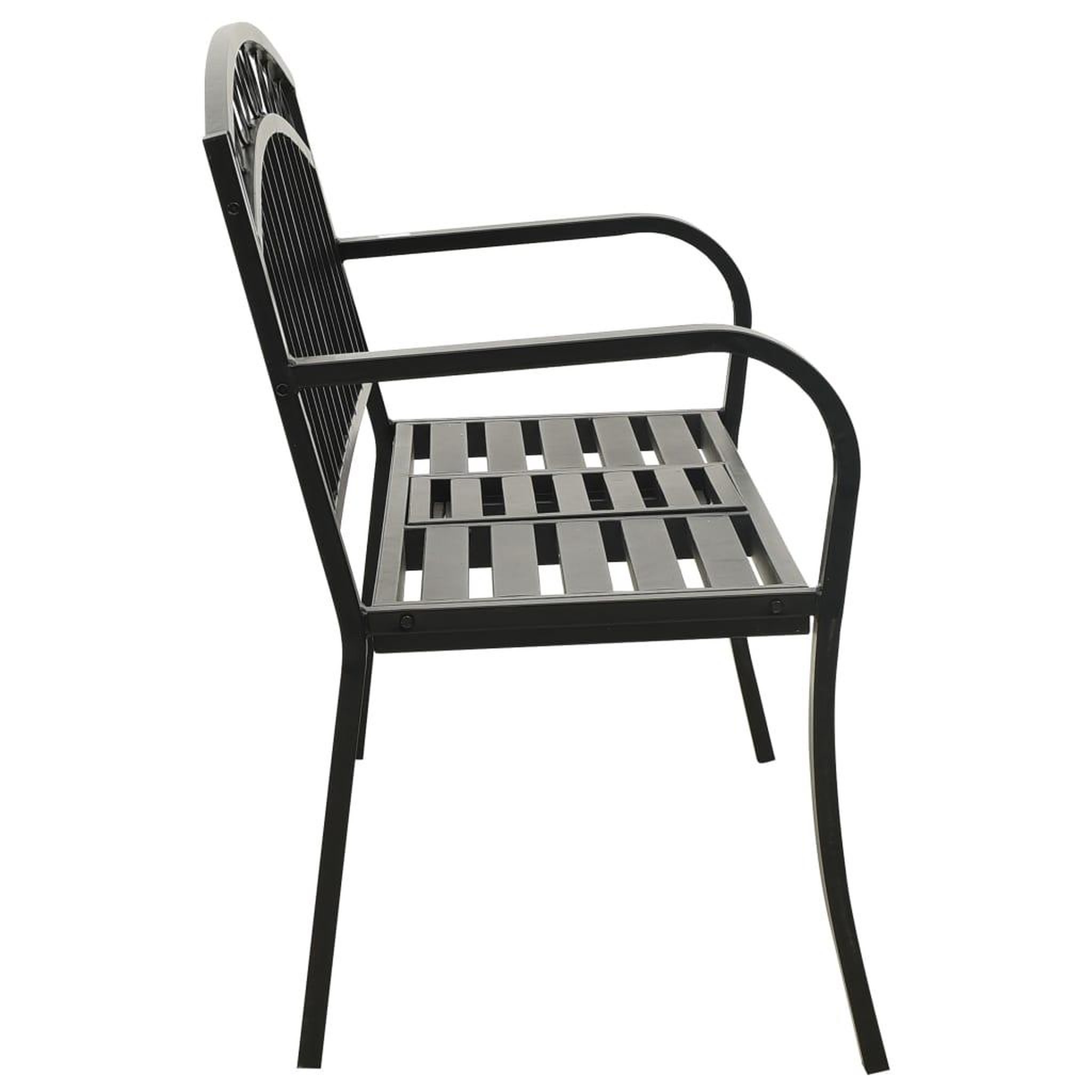 Voir la diapositive 4 : VIDAXL Banc de jardin avec table Noir 120 cm Acier