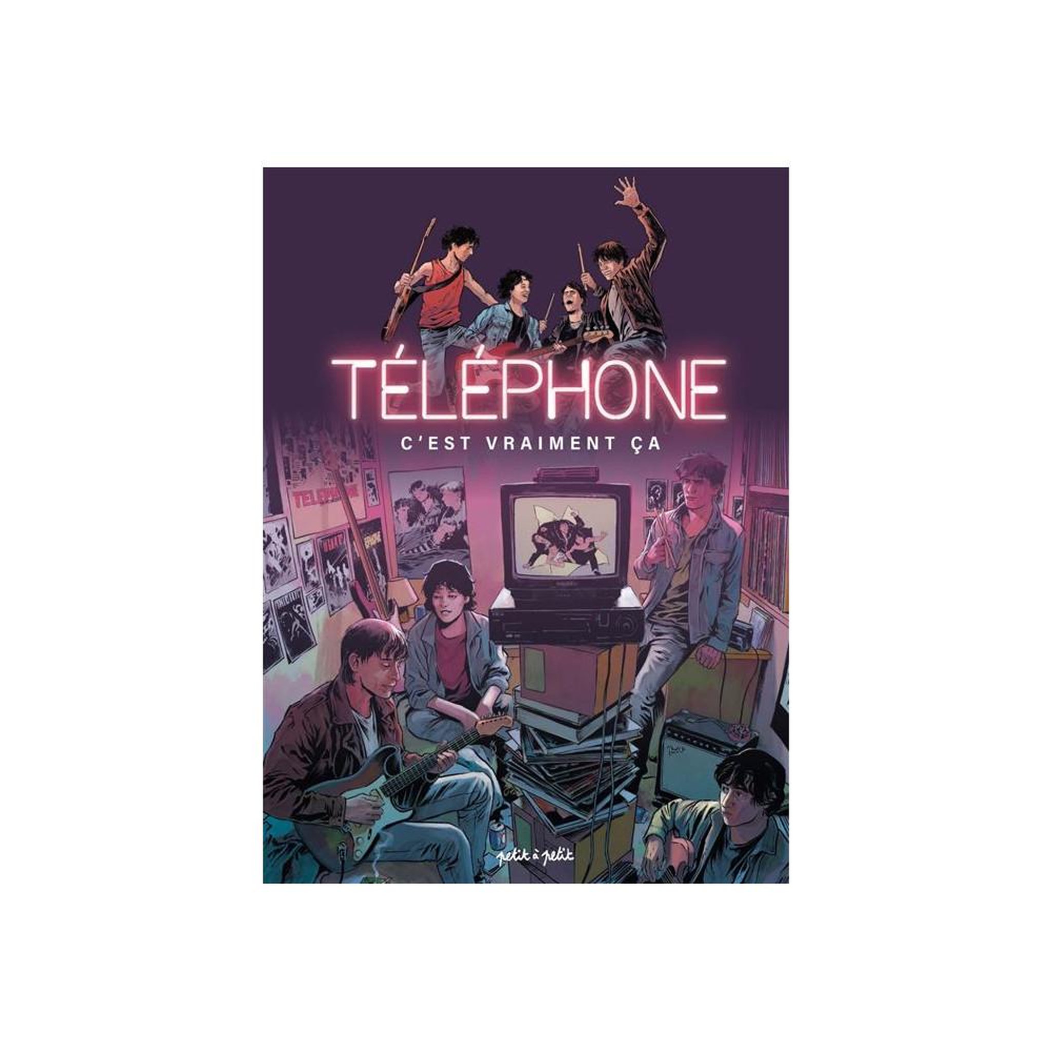 Téléphone Pop rock en BD docu comic relié, 128 pages