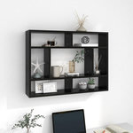 VIDAXL Etagere murale Noir 75x16x55 cm Bois d'ingenierie