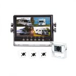 BEEPER Kit vidéo de recul avec 4 caméras blanches & écran Quad LCD 7'' RW4QUAD