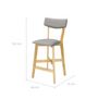 Voir la diapositive 3 : Rendez vous déco Chaise de bar mi-hauteur Elmer en bois 68 cm (lot de 2)