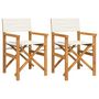 Voir la diapositive 2 : VIDAXL Chaises de metteur en scene pliantes lot de 2 Bois teck massif