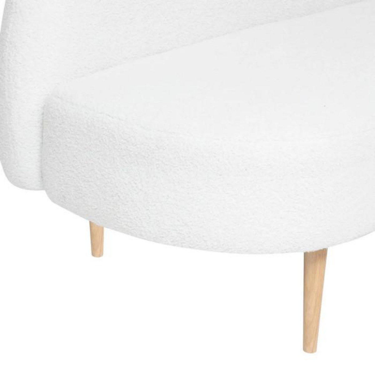 ATMOSPHERA Canapé 2 Places en Tissu Bouclette  Insi  172cm Blanc