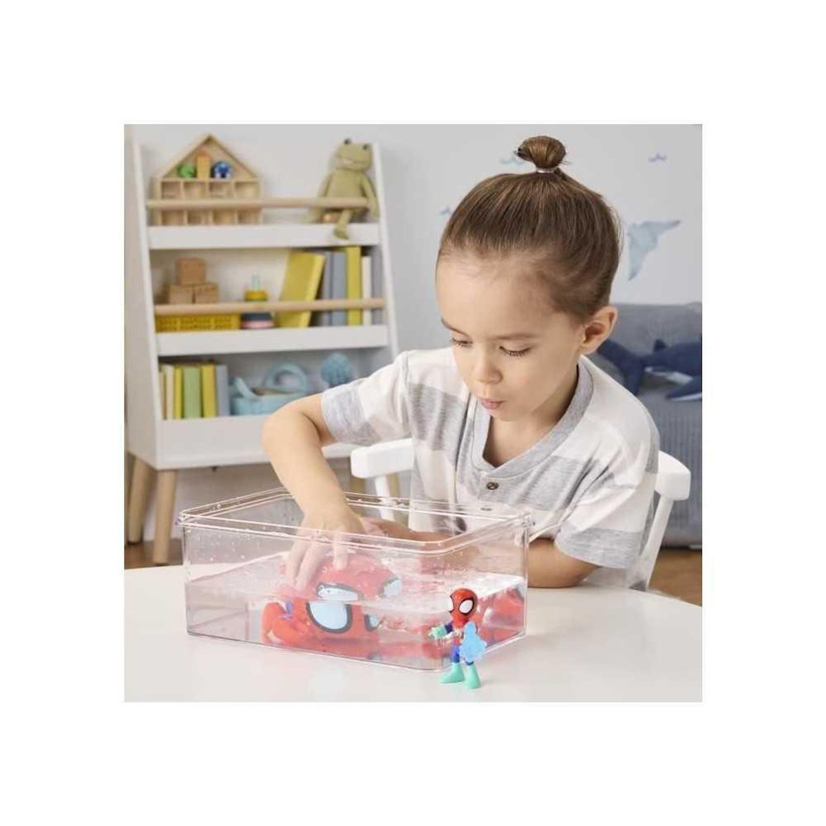 HASBRO Figurine et véhicule Spidey Water-Webs Araignée de mer, Marvel Spidey et ses Amis Extraordinaires, Des 4 ans