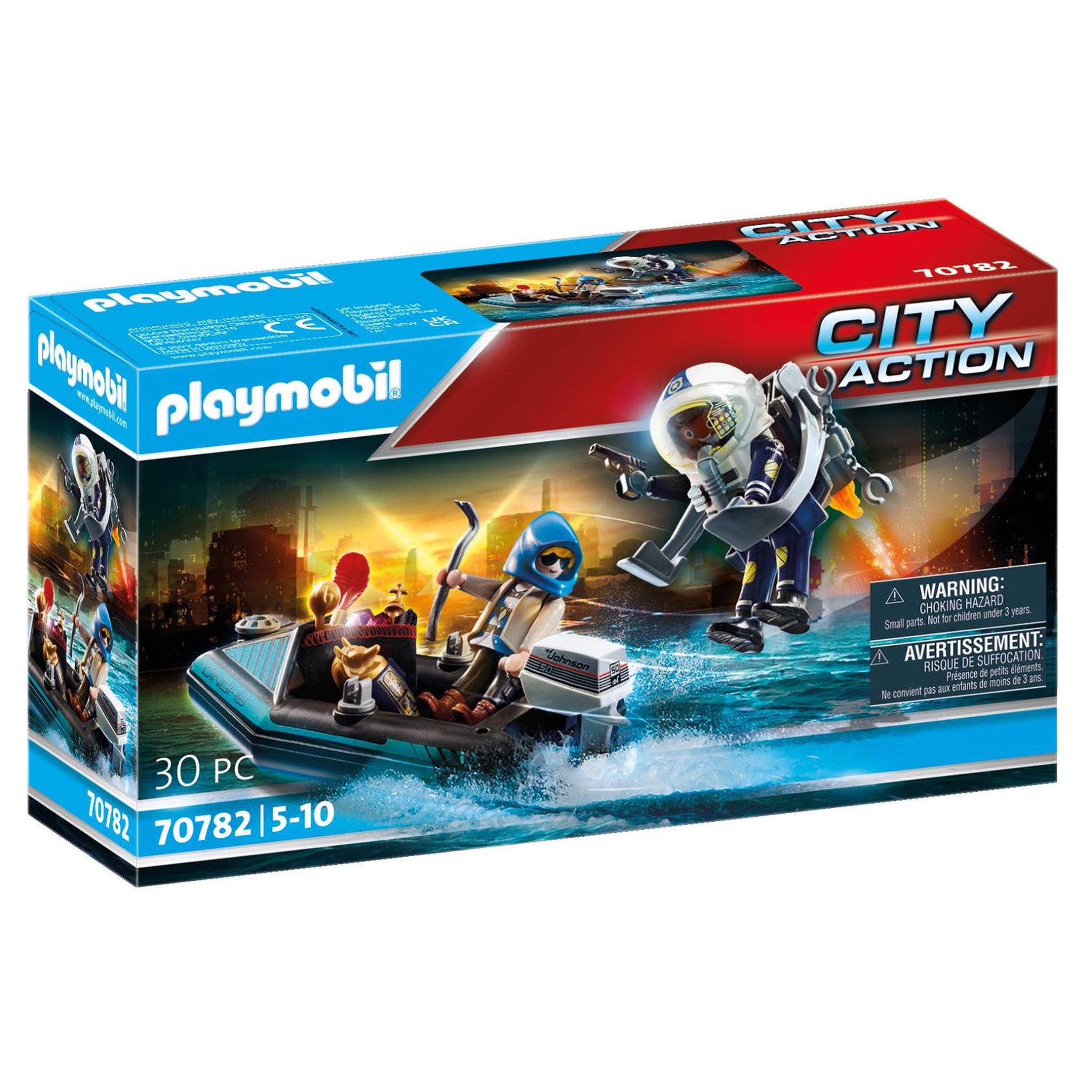 Voir la diapositive 1 : PLAYMOBIL 70782 - Policier réacteur dorsal