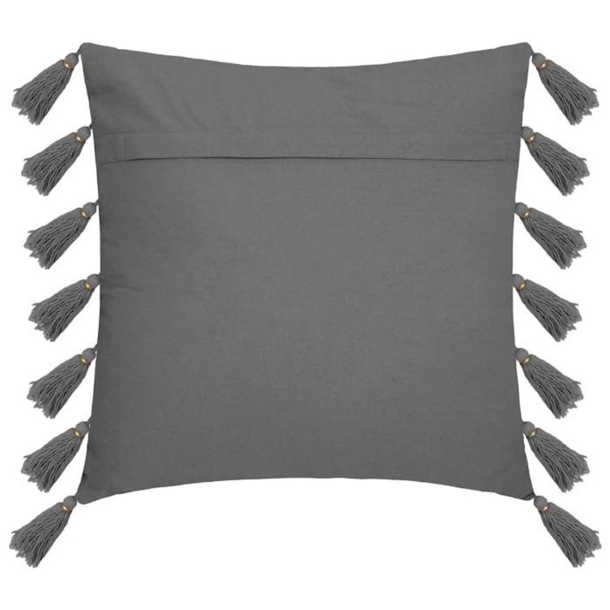 ATMOSPHERA Coussin Déco à Pompons  Gypsy  50x50cm Gris