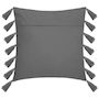 Voir la diapositive 2 : ATMOSPHERA Coussin Déco à Pompons  Gypsy  50x50cm Gris