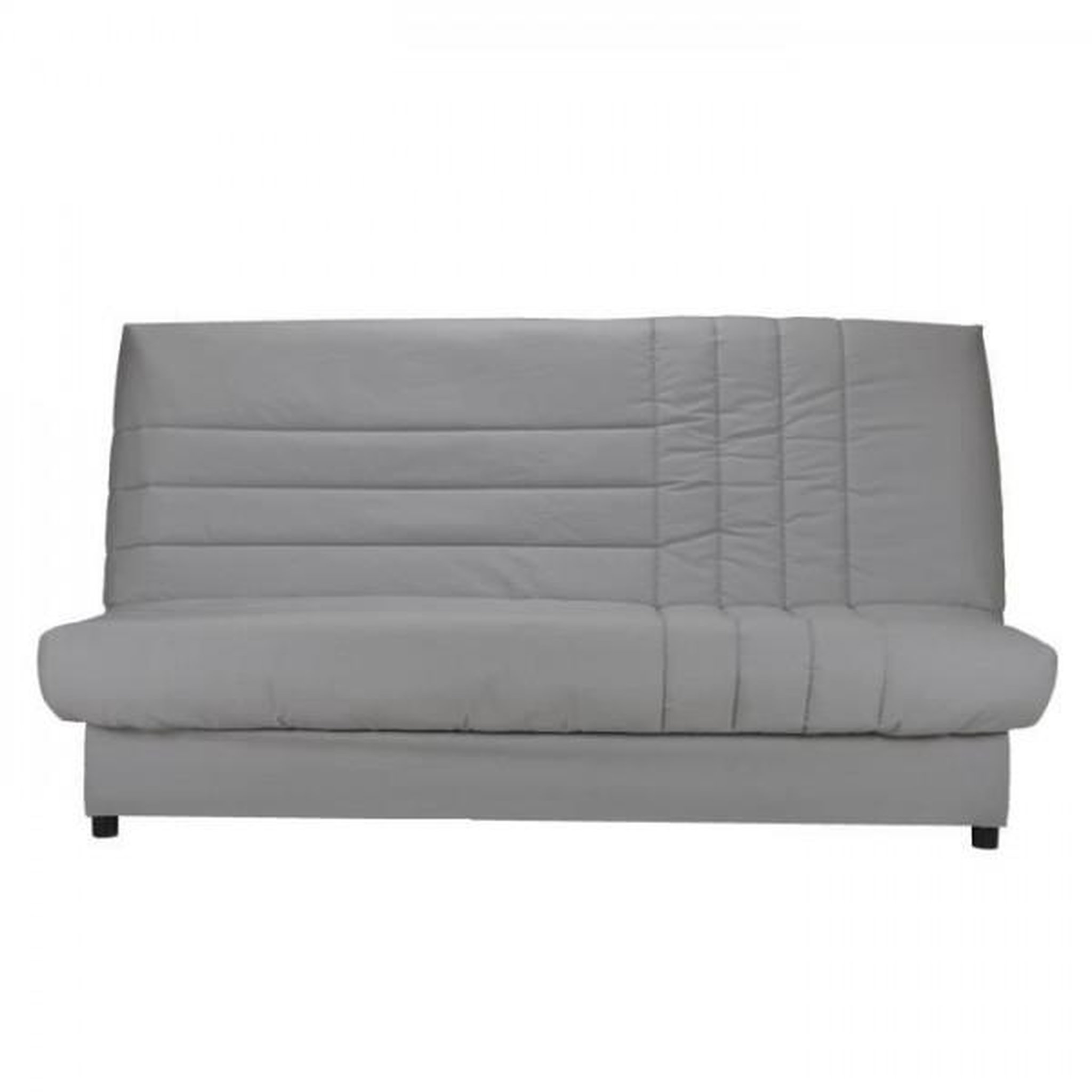 Voir la diapositive 1 : BULTEX COMFORT BULTEX Banquette clic-clac 3 places - Tissu gris - Made in France - L 192 x P 95 cm - BEIJA