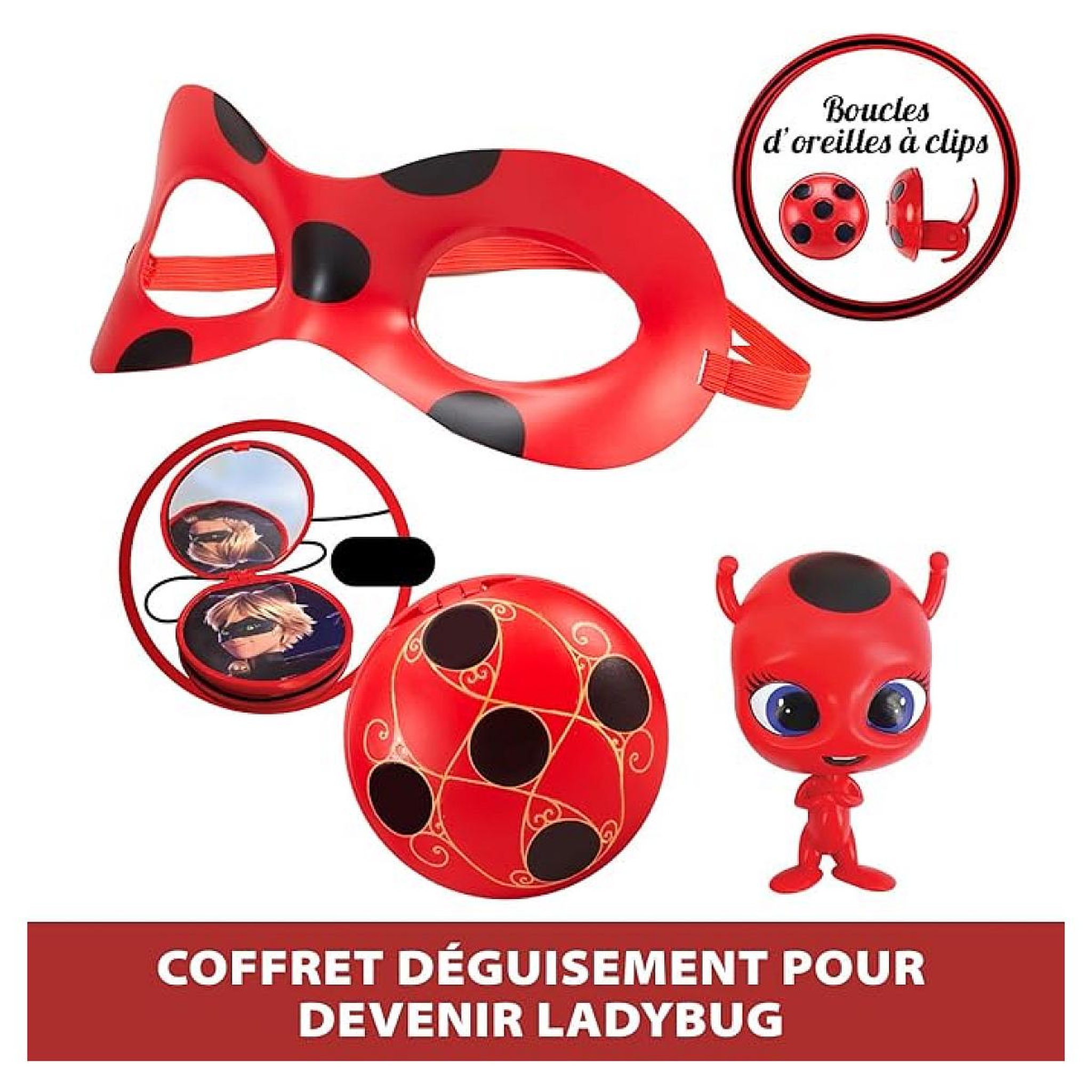 Voir la diapositive 2 : BANDAI Miraculous Ladybug - Set de transformation - Accessoires deguisement