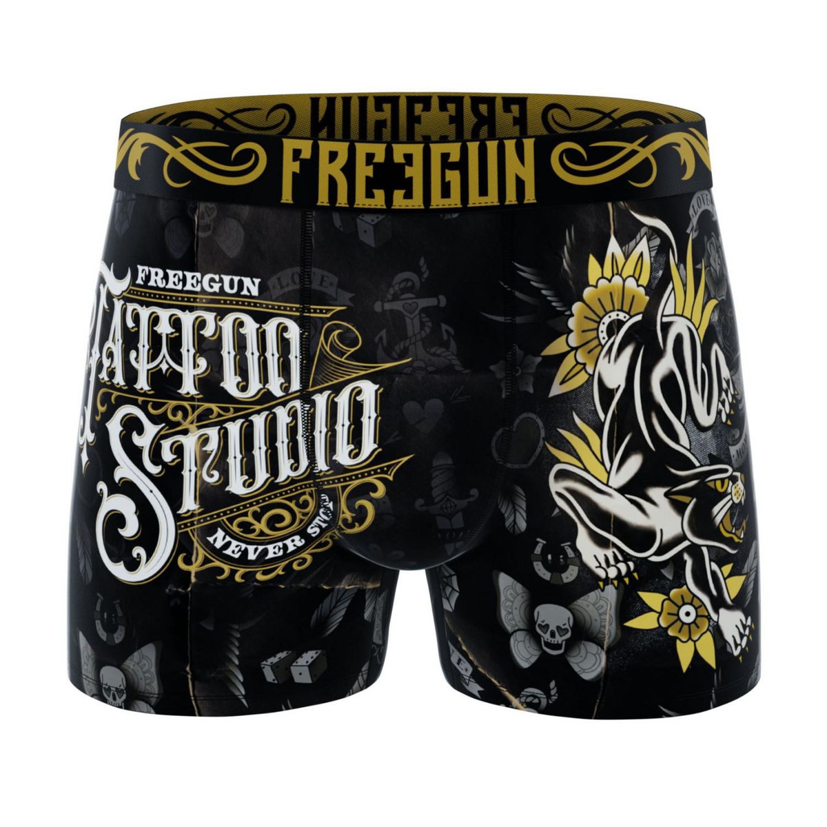 FREEGUN Lot de 3 boxers homme Grunge