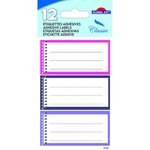 GLOBAL GIFT 12 étiquettes adhésives scolaires - Cahier spirale - Rose