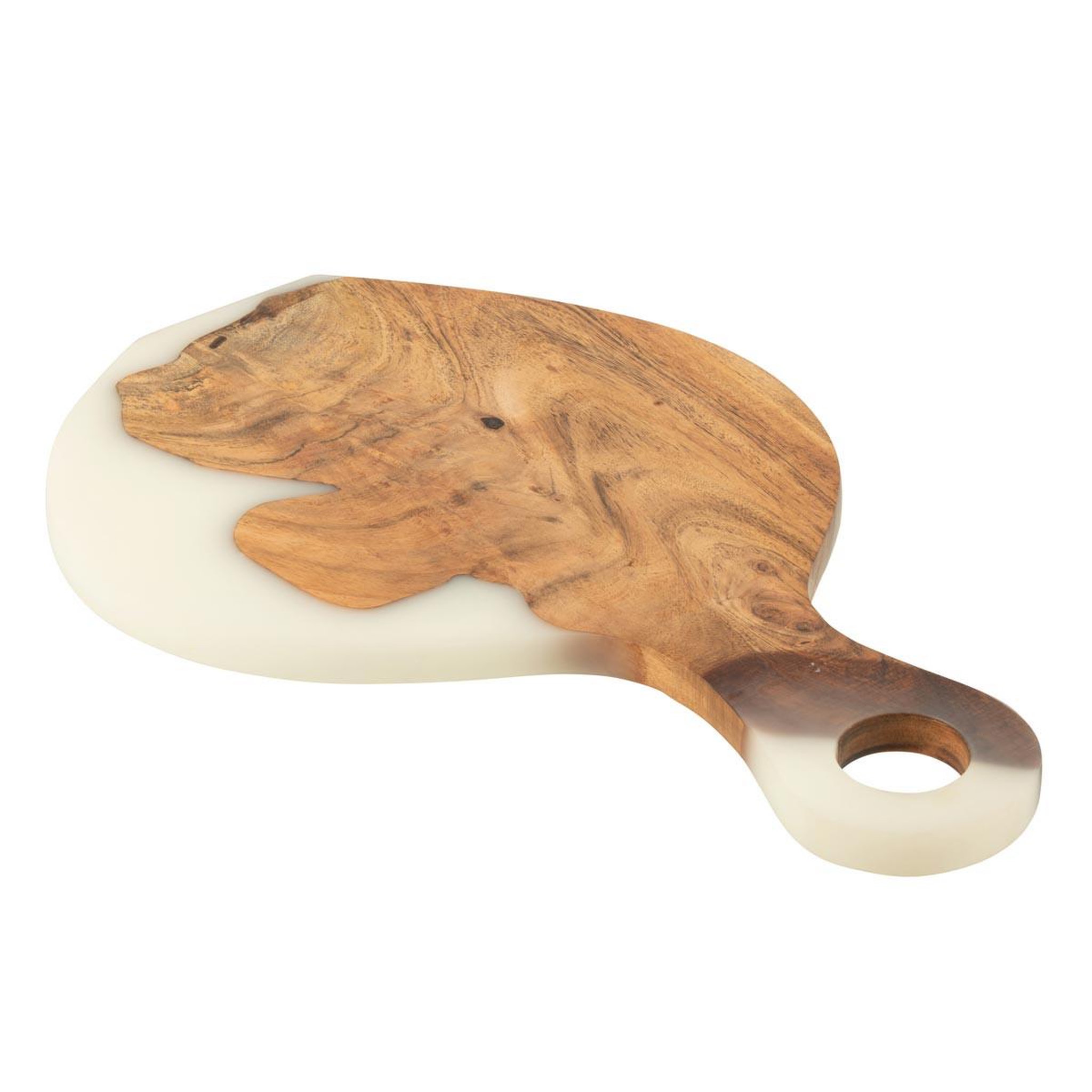 J-LINE Planche à Découper en Bois  Douglas  53cm Naturel & Blanc