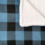 Voir la diapositive 3 : ACTUEL Plaid imprimé carreaux double face flanelle/sherpa 