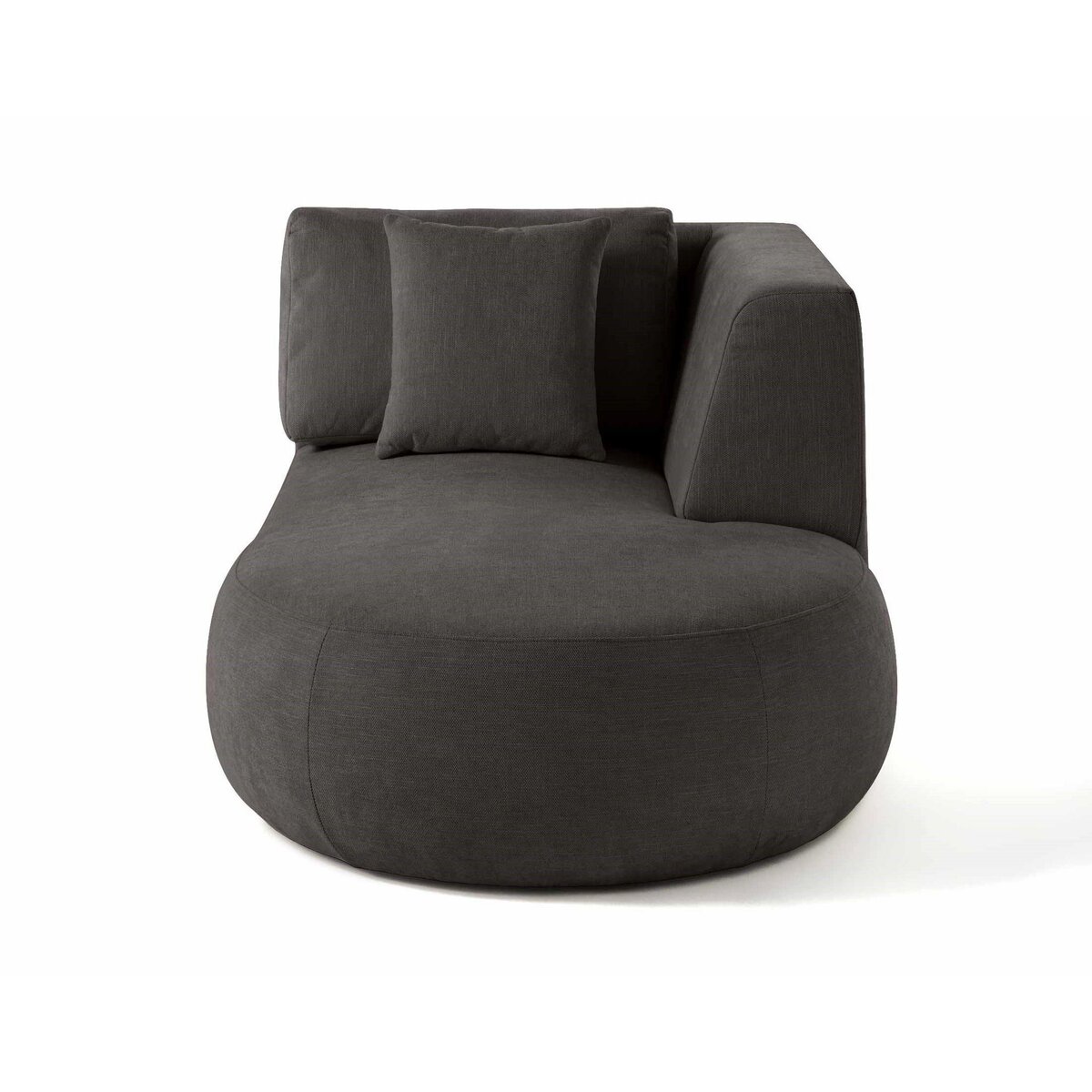 LISA DESIGN Santorini - module d'assise méridienne droit - en tissu texturé